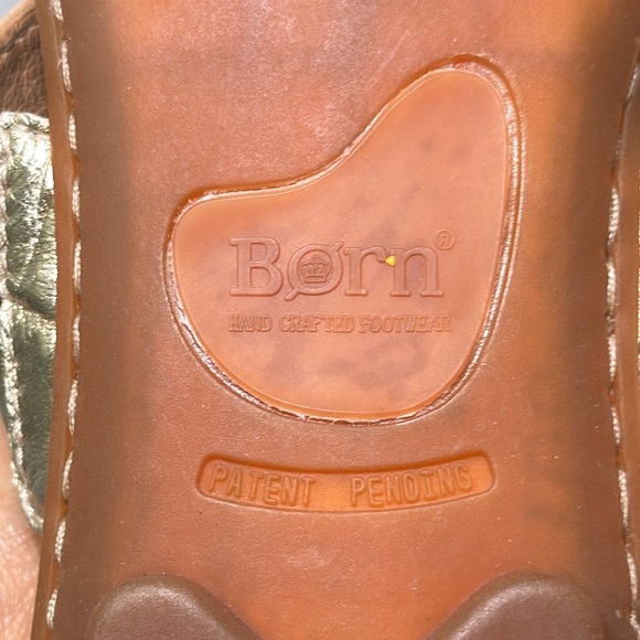 Born Leather Sandals Gold Size 7 - Picture 10 of 12